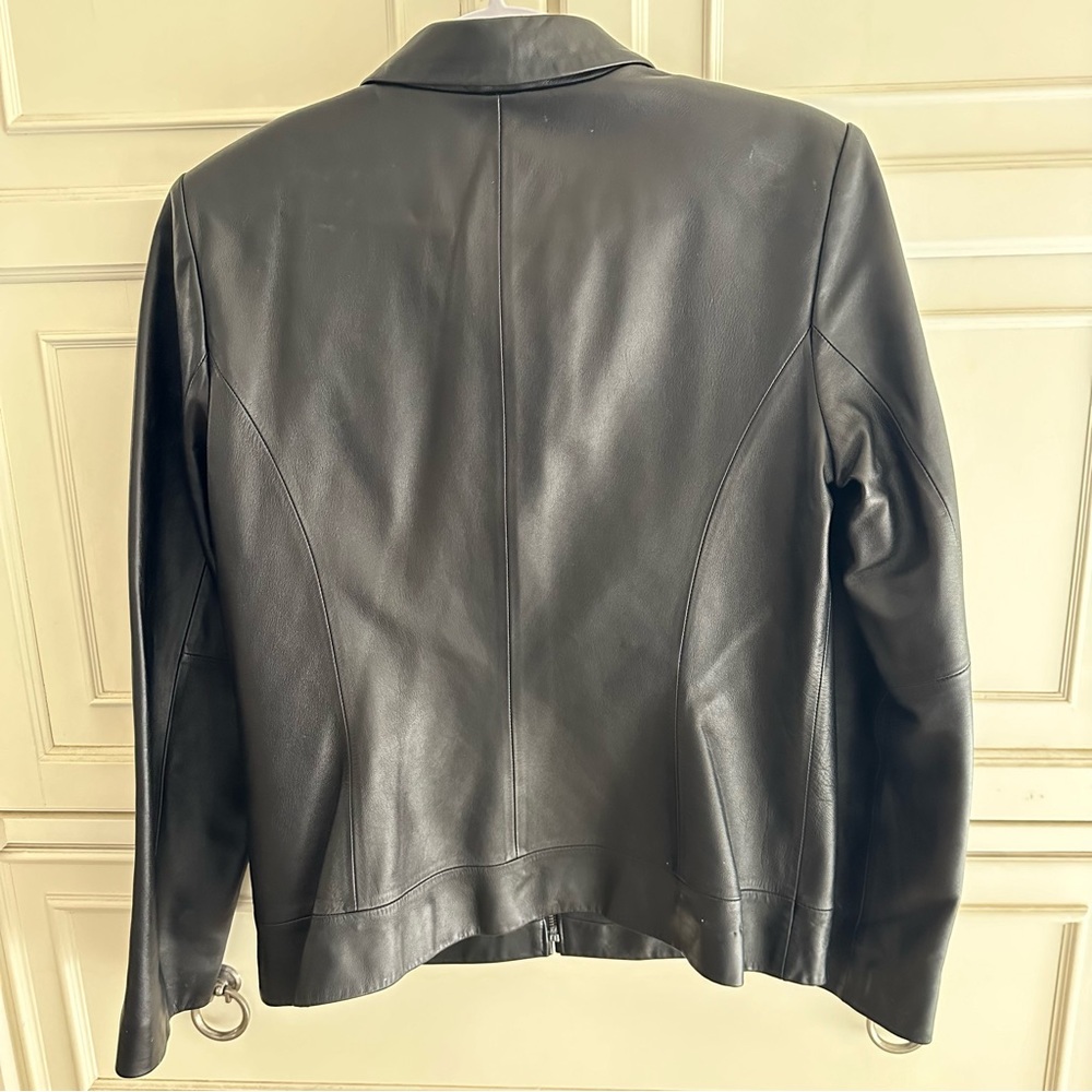 Ann Taylor Black Lamb Leather Jacket - Picture 8 of 14